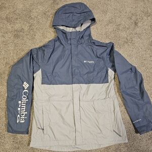 Columbia Two-Tone Hooded Windbreaker Jacket